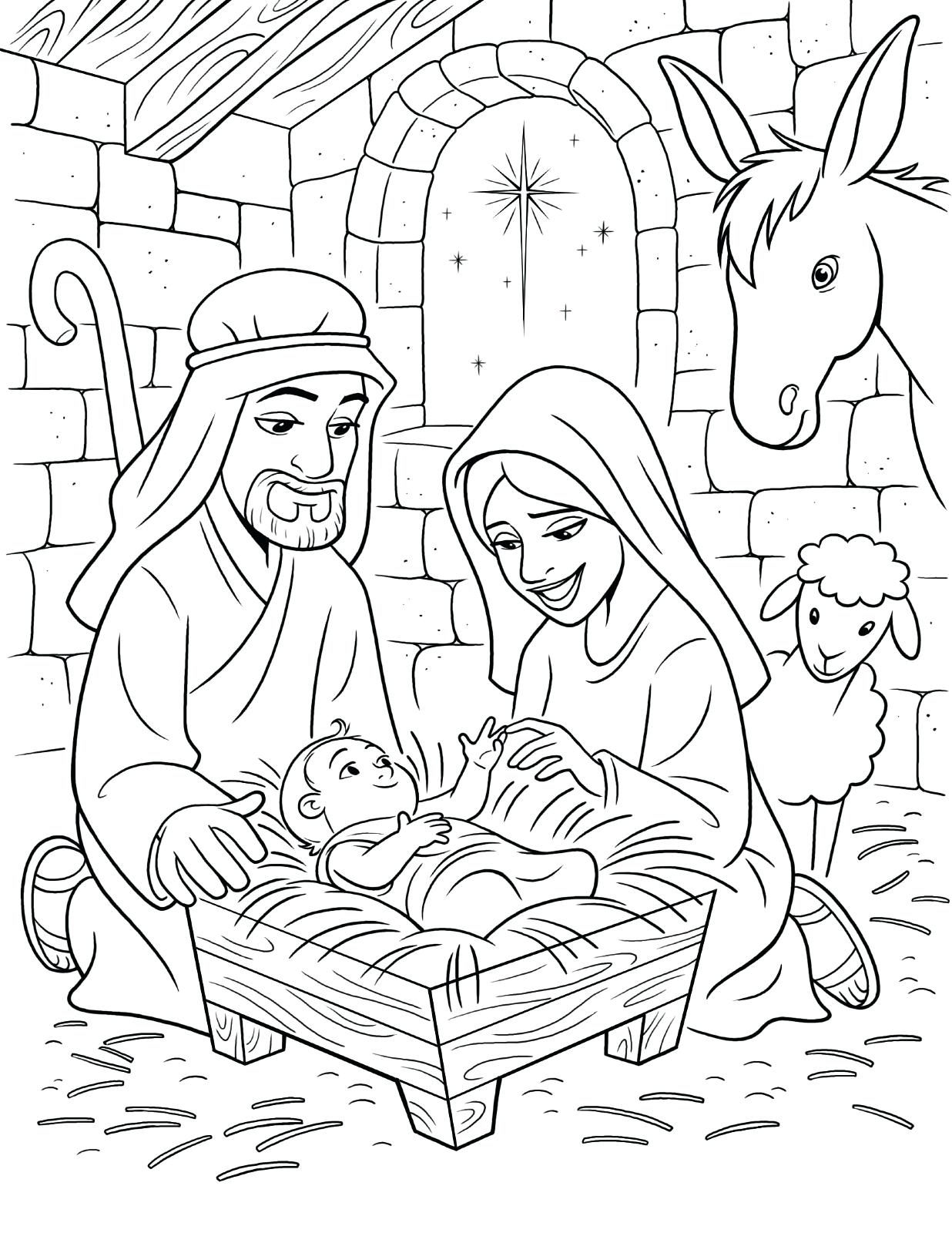 Coloring Pages Of Jesus In The Manger At GetColorings Free