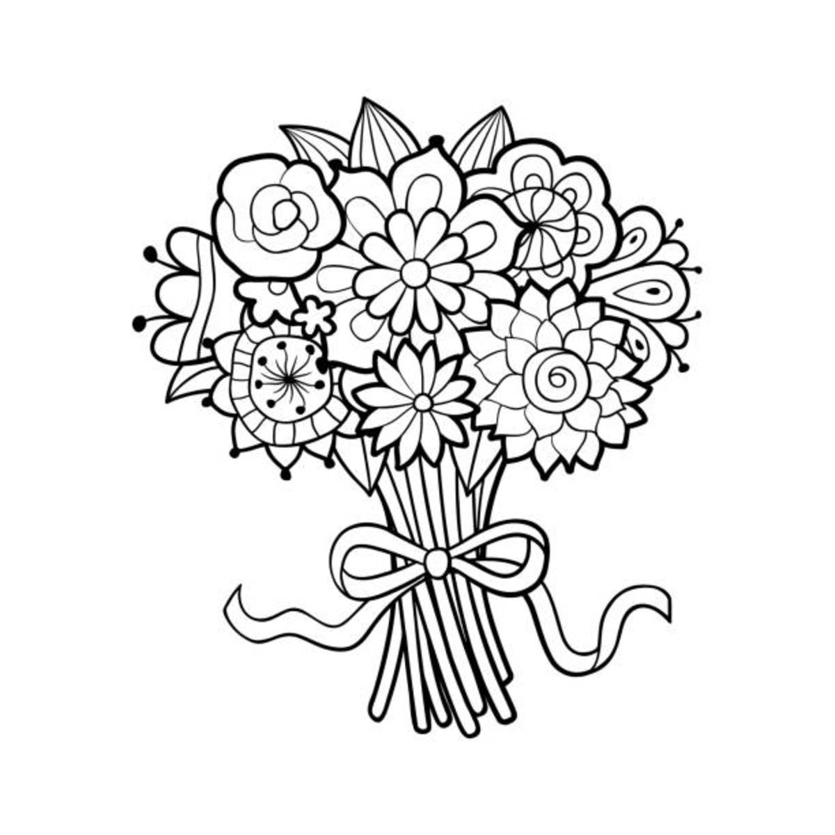 Coloring Pages Of Small Flowers Free Printable Flower Vrogue Co