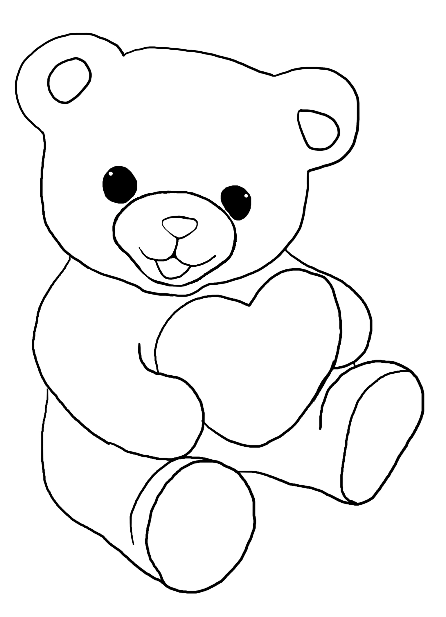 Coloring Pages Of Teddy Bears With Hearts Coloring Pages Of Teddy Bears With Hearts