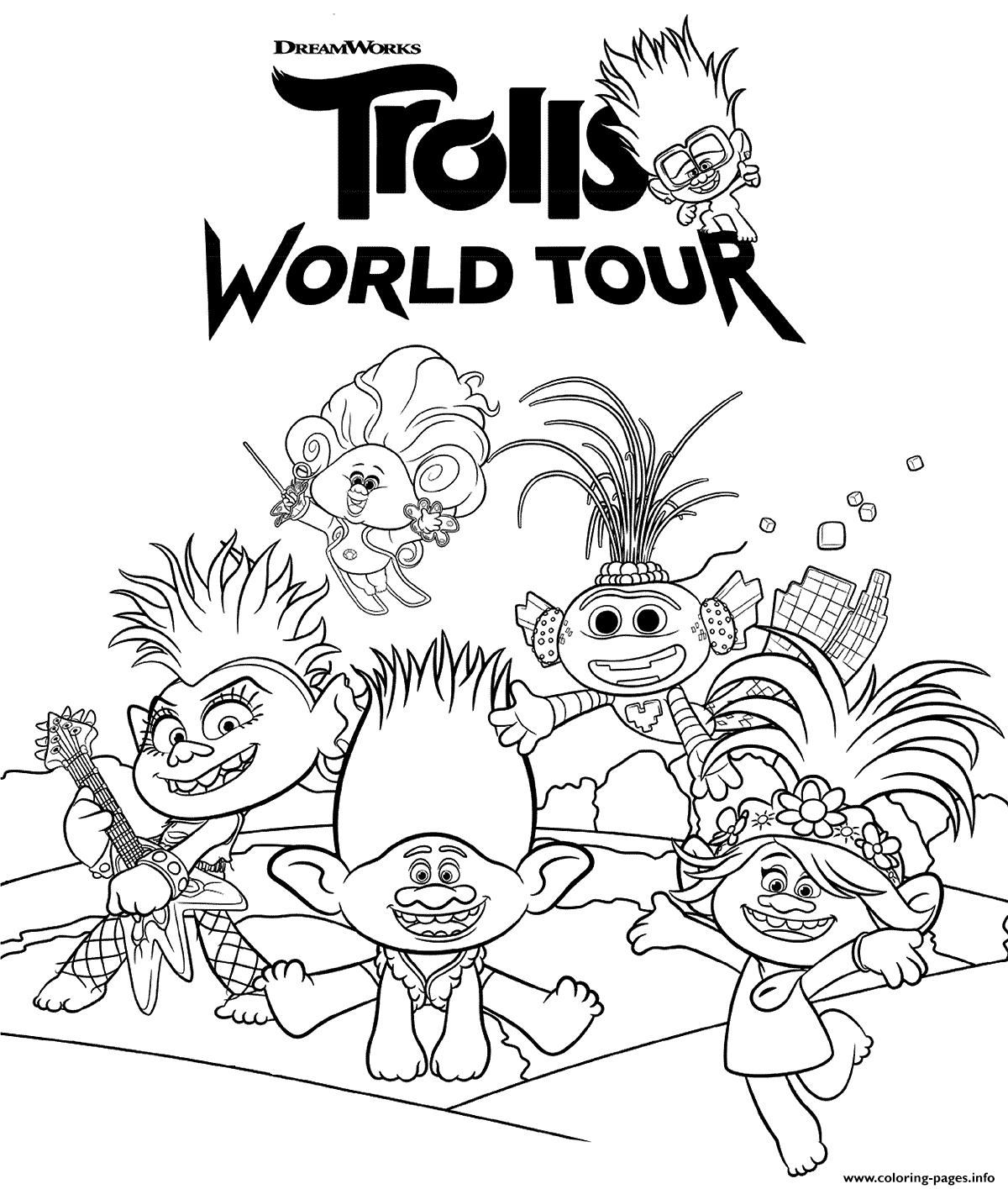 Free Printable Trolls Coloring Pages Free Printable Trolls Coloring Pages