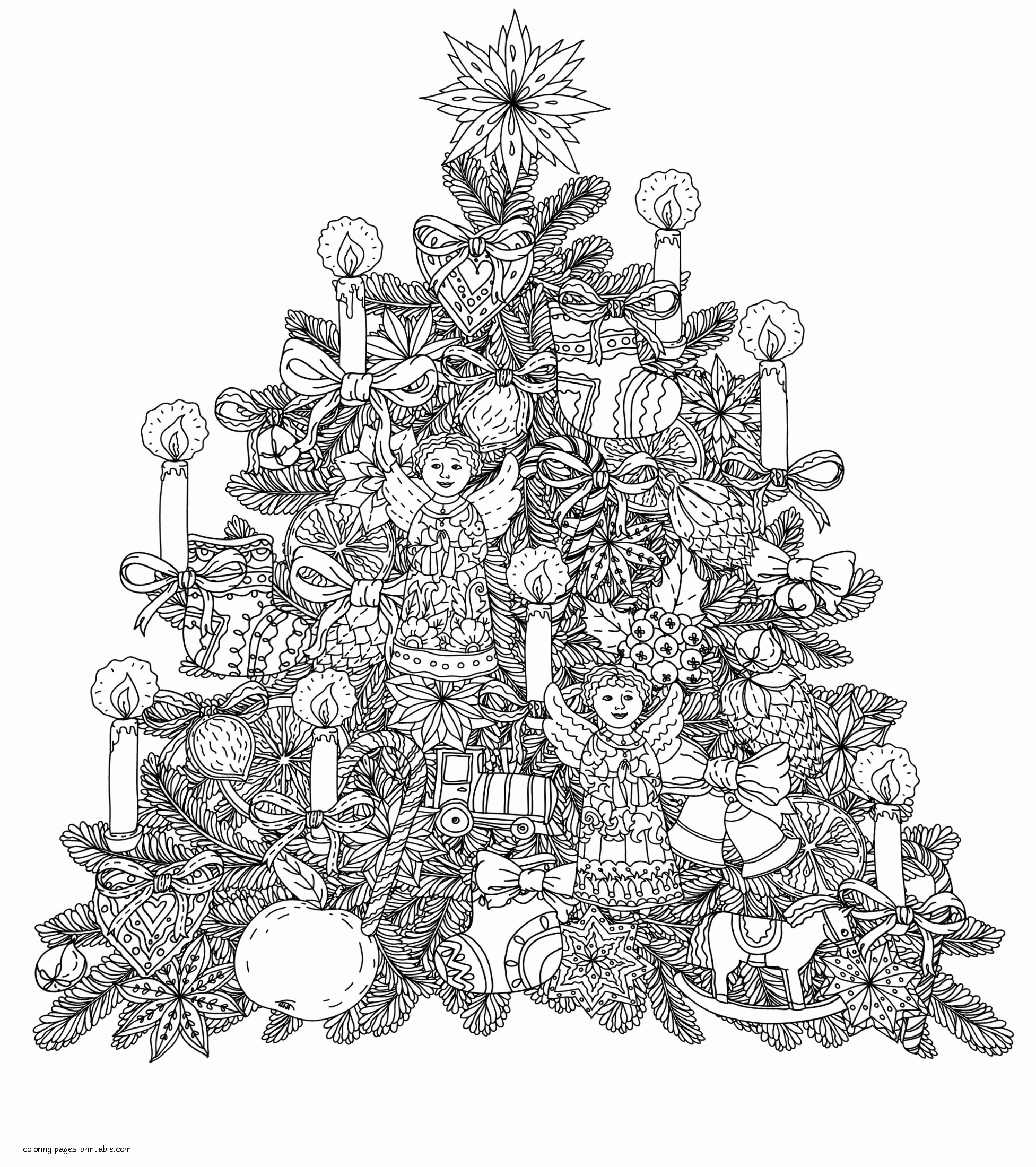 Christmas Tree Coloring Pages Printable Christmas Tree Coloring Pages Printable