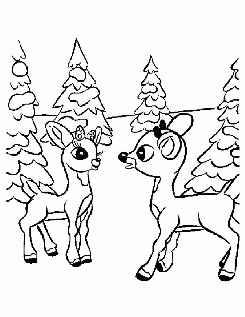 Free Printable Christmas Reindeer Coloring Pages Free Printable Christmas Reindeer Coloring Pages