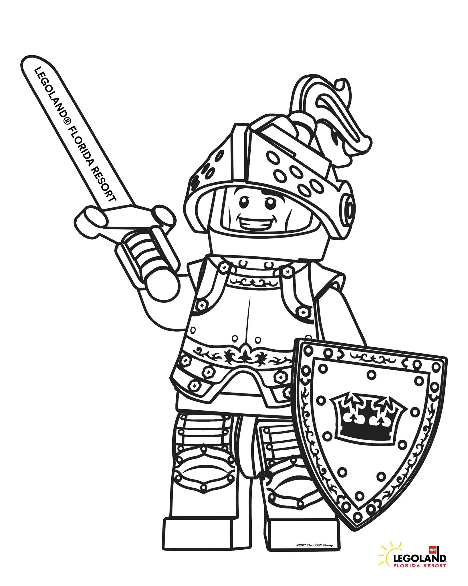 Coloring Sheet LEGO Knight Coloring Sheet LEGO Knight
