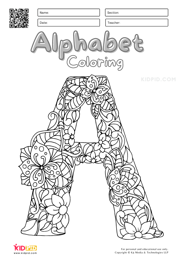Coloring Sheets Alphabet Coloring Sheets Alphabet