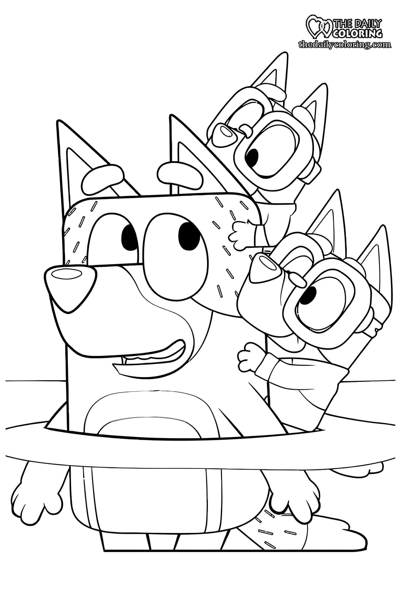 Colour Printable Bluey Colour Printable Bluey