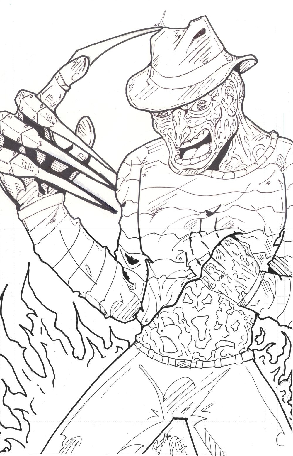 Freddy Krueger Printable Coloring Pages Freddy Krueger Printable Coloring Pages