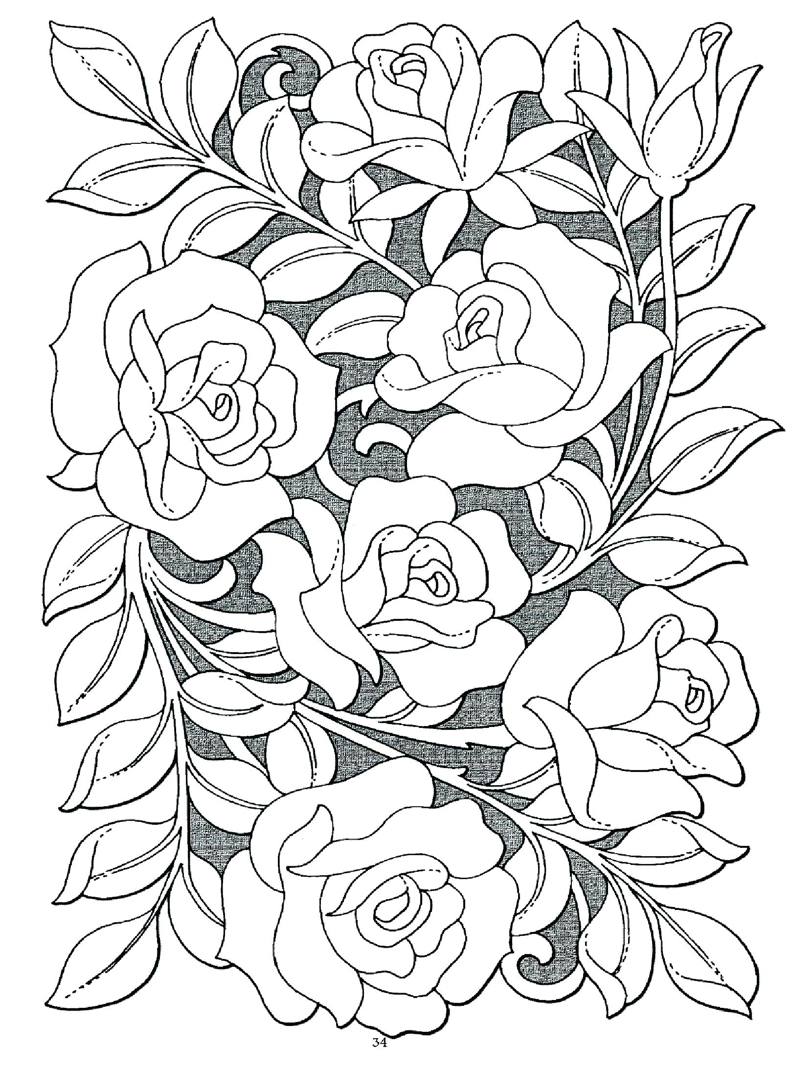 Rose Coloring Pages Printable Rose Coloring Pages Printable