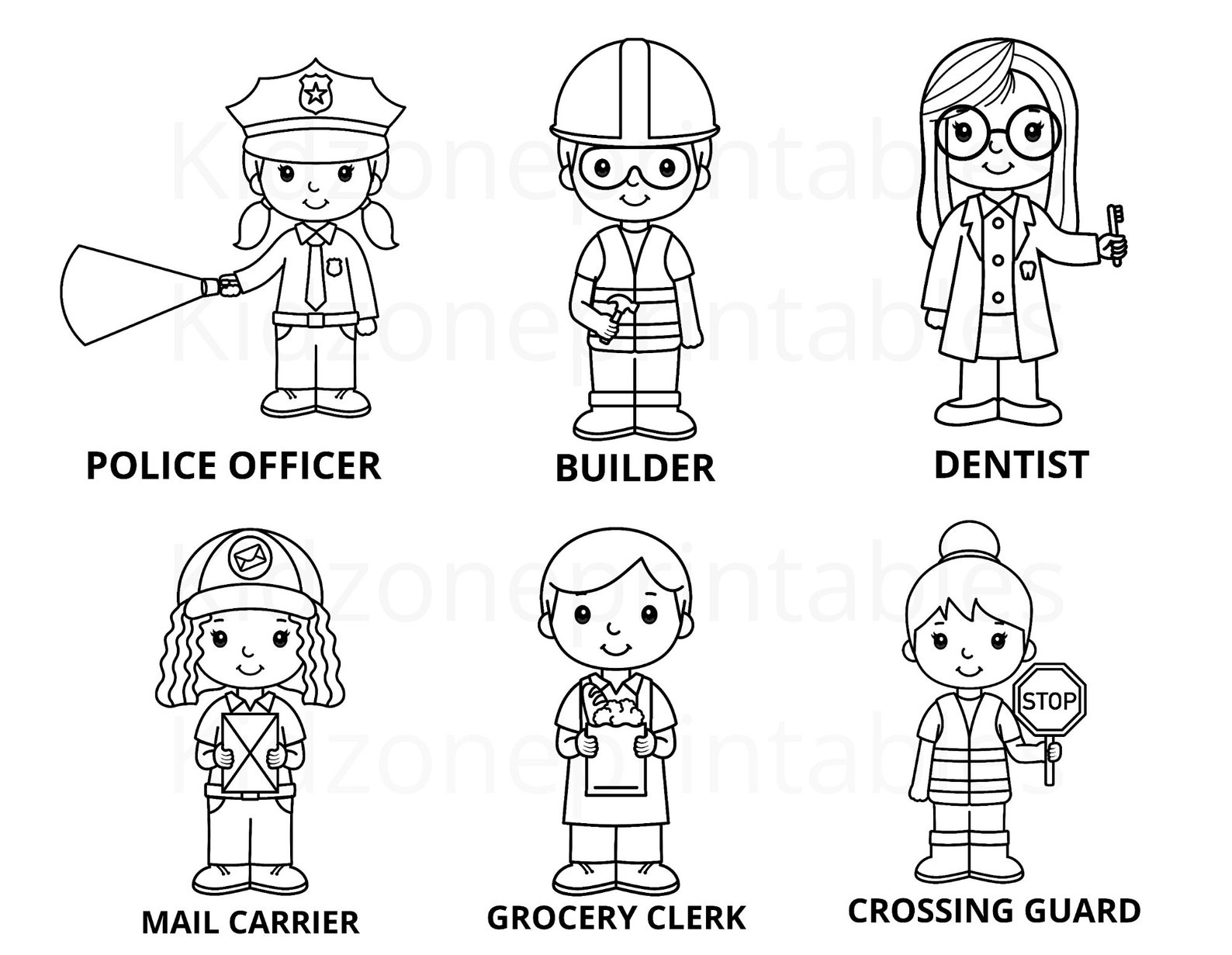 Community Helpers Coloring Pages Printable Community Helpers Coloring Pages Printable