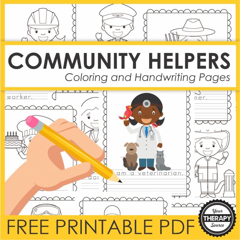Community Helpers Coloring Pages Community Helpers Coloring Pages