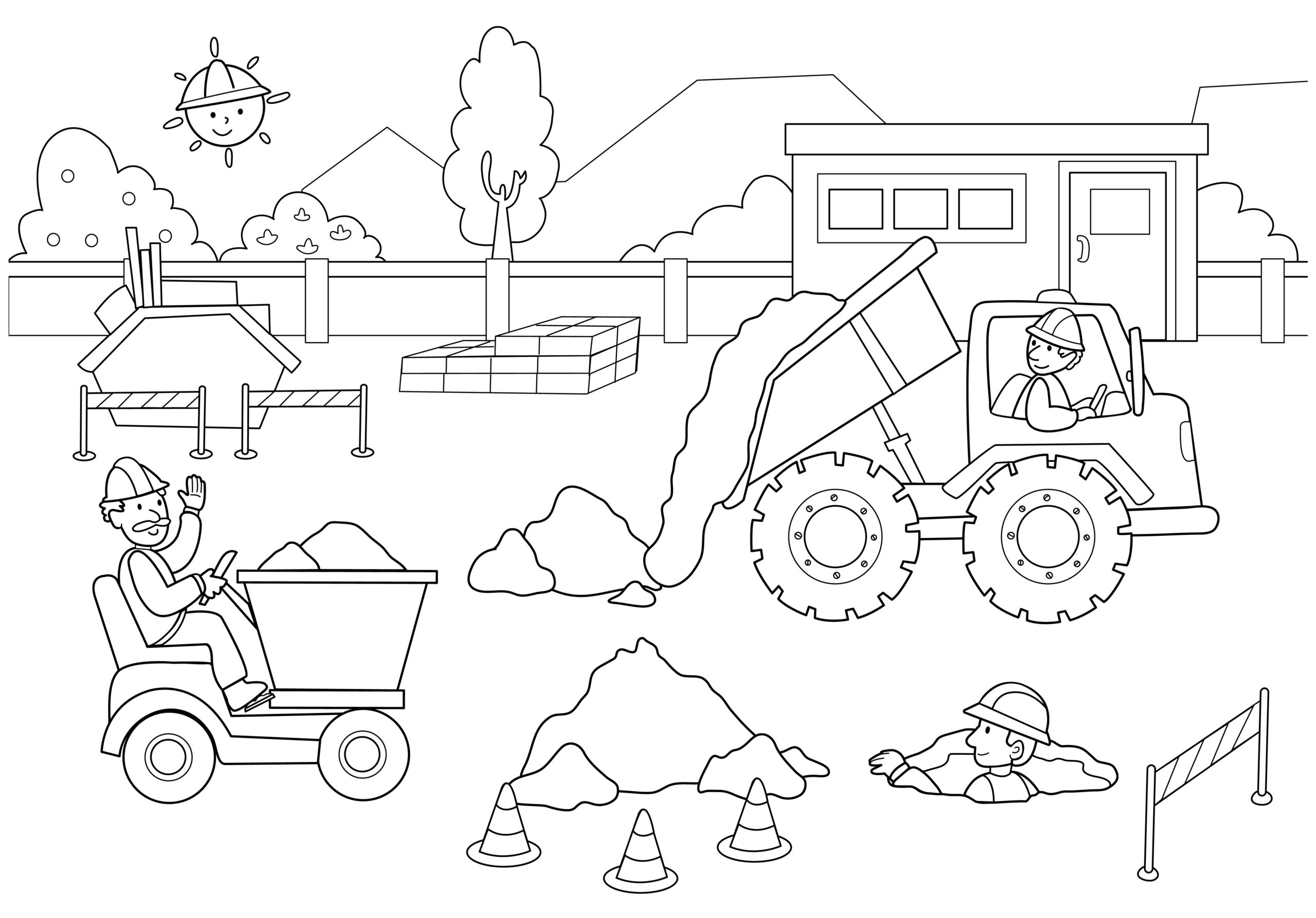 Construction Coloring Pages Printable