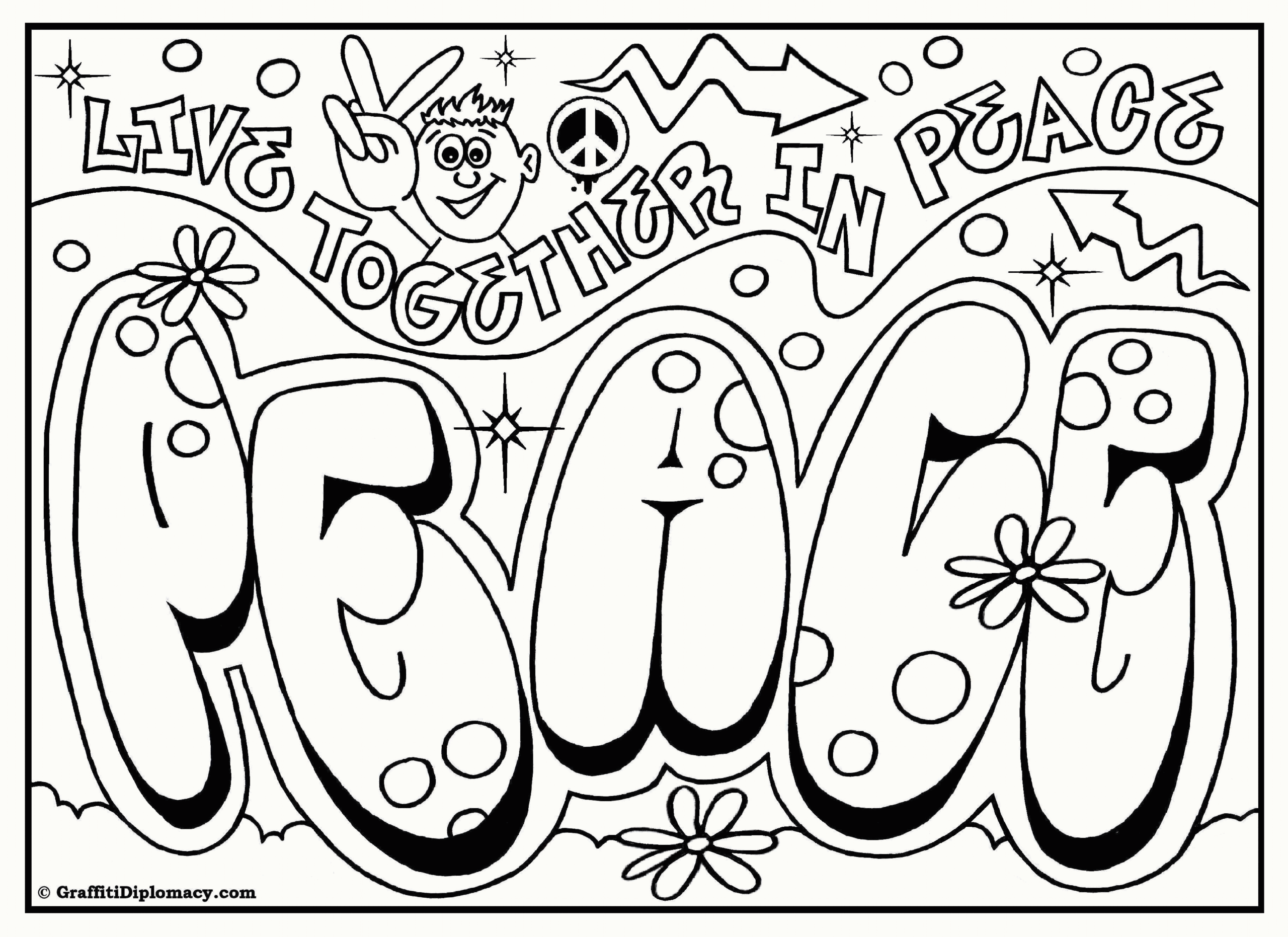 Cool Graffiti Coloring Pages Coloring Home Cool Graffiti Coloring Pages Coloring Home