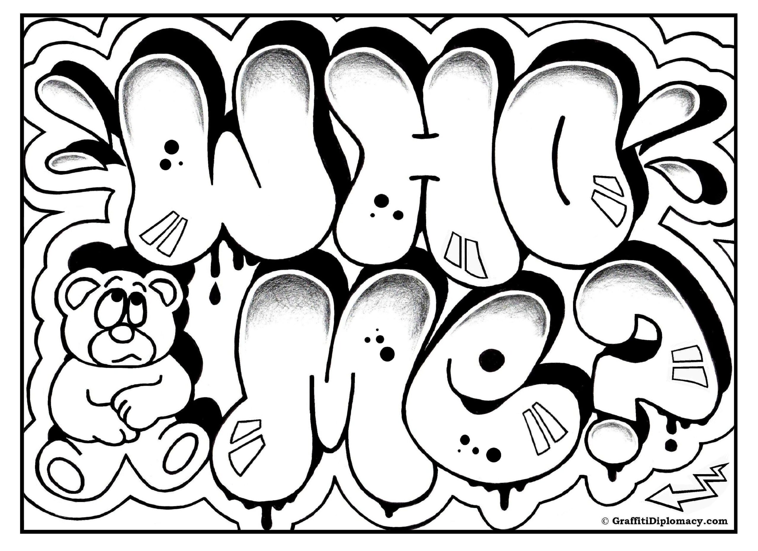 Cool Graffiti Coloring Pages Coloring Home Cool Graffiti Coloring Pages Coloring Home