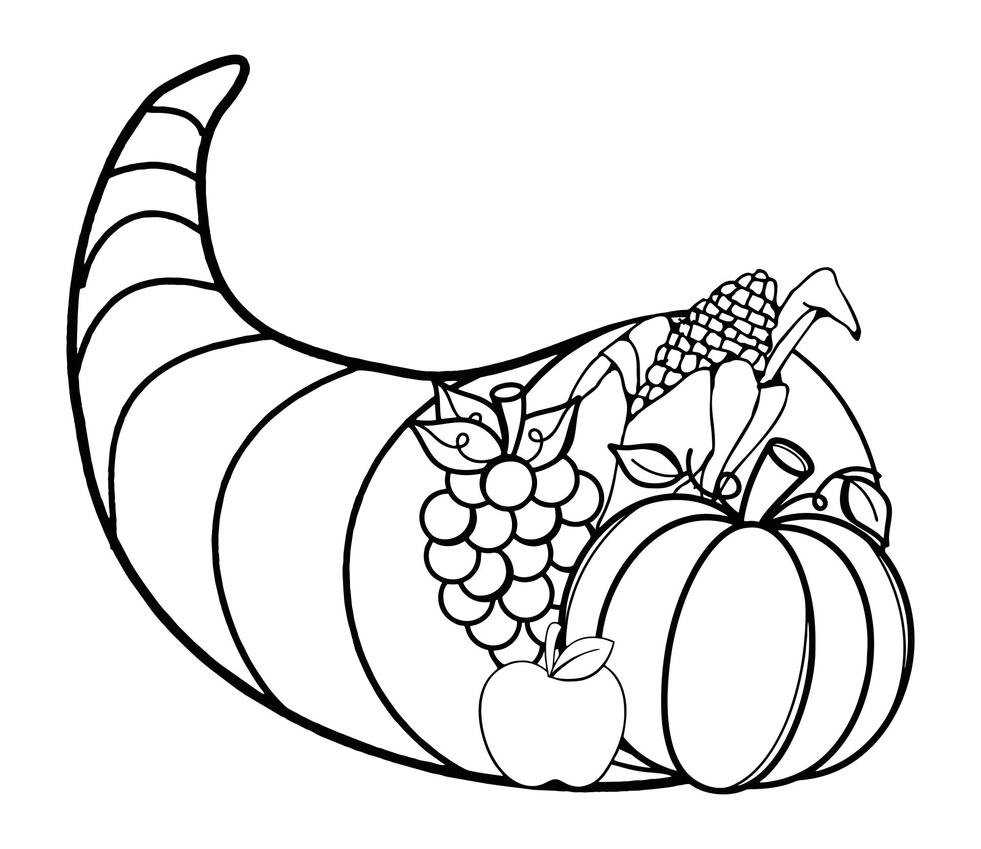 Cornucopia Printable Coloring Pages Cornucopia Printable Coloring Pages