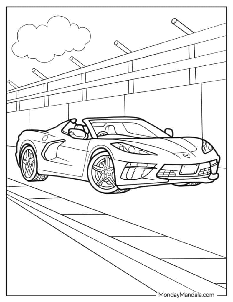 Corvette Coloring Page Free PDF Printables Coloring Home Corvette Coloring Page Free PDF Printables Coloring Home