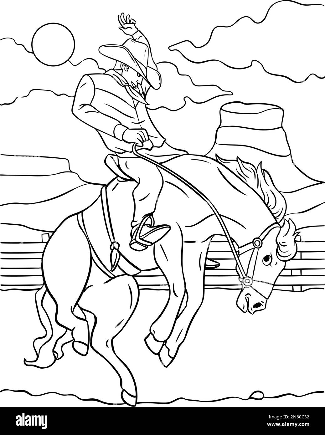 Cowboy Horse Rodeo Coloring Page For Kids Stock Vector Image Art Alamy Cowboy Horse Rodeo Coloring Page For Kids Stock Vector Image Art Alamy