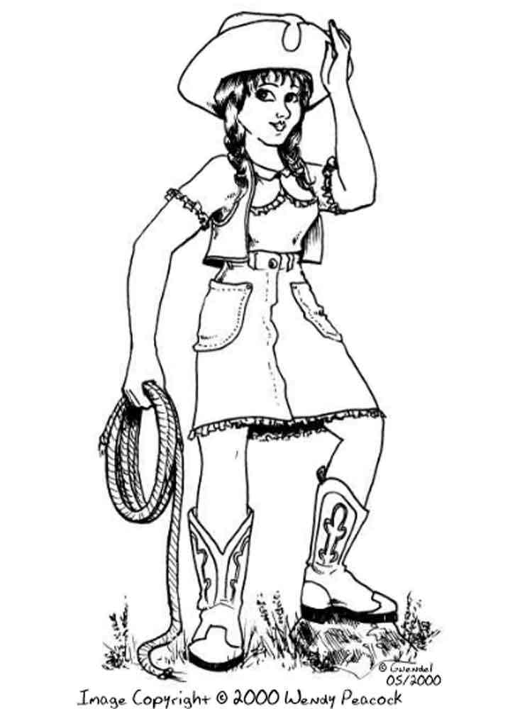 Printable Cowgirl Coloring Pages Printable Cowgirl Coloring Pages