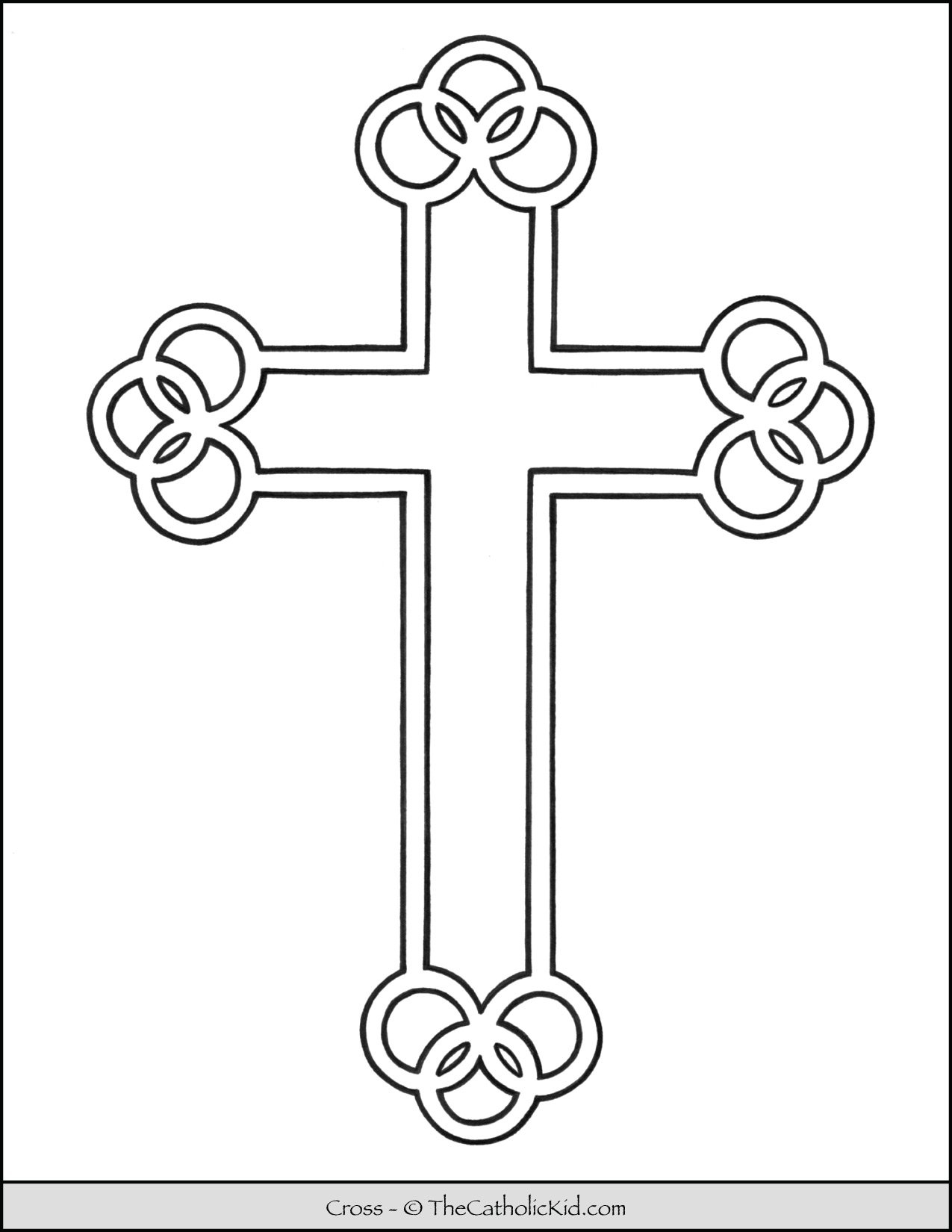 Cross Coloring Page TheCatholicKid Cross Coloring Page TheCatholicKid