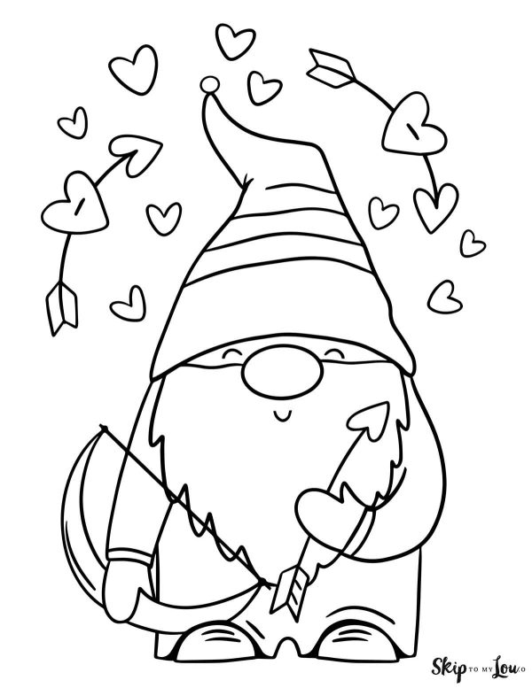 Cupid Coloring Pages For Preschool