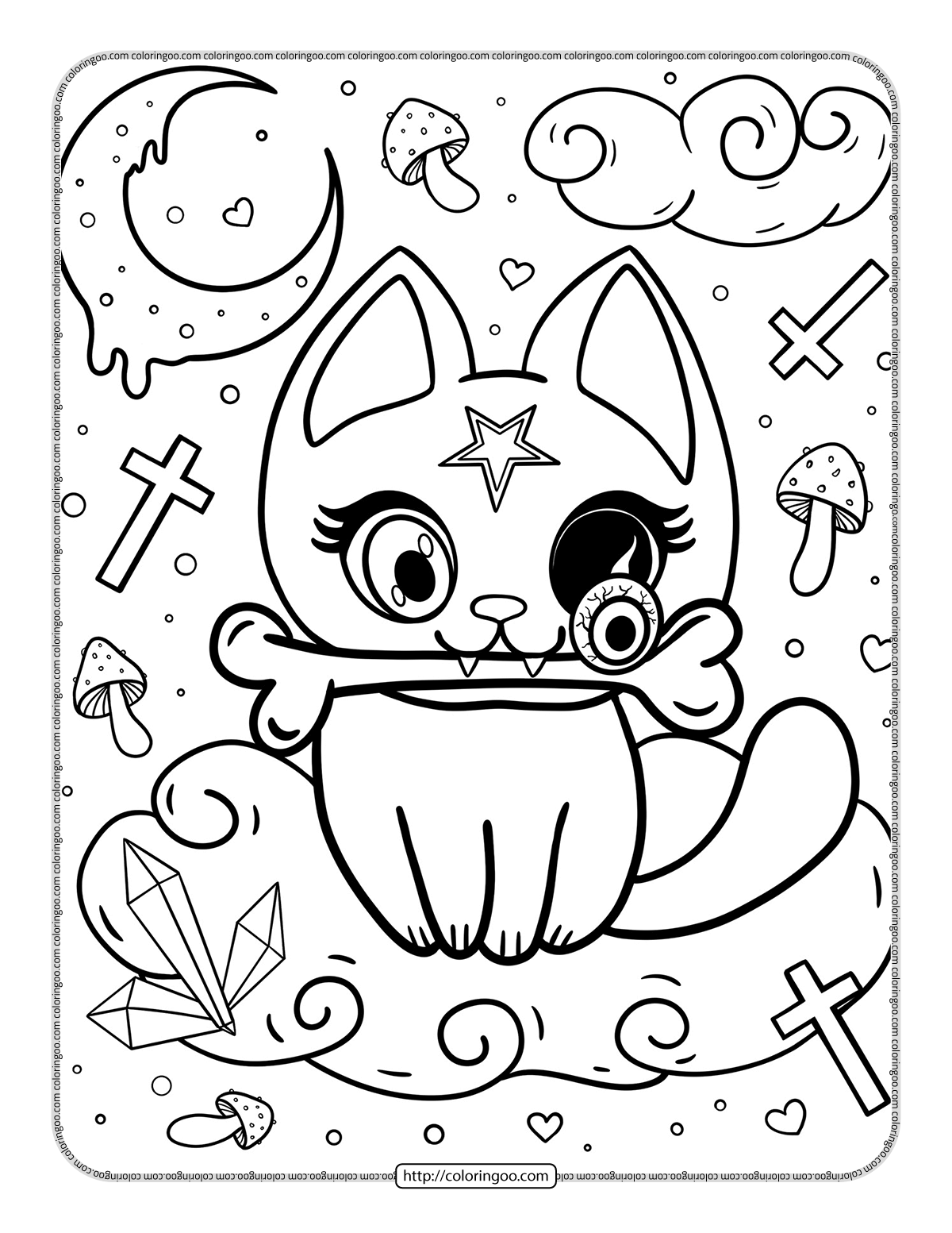 Creepy Printable Coloring Pages Creepy Printable Coloring Pages