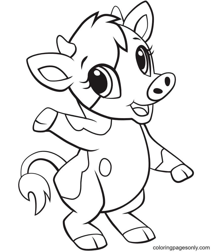 Printable Cute Cow Coloring Pages Printable Cute Cow Coloring Pages
