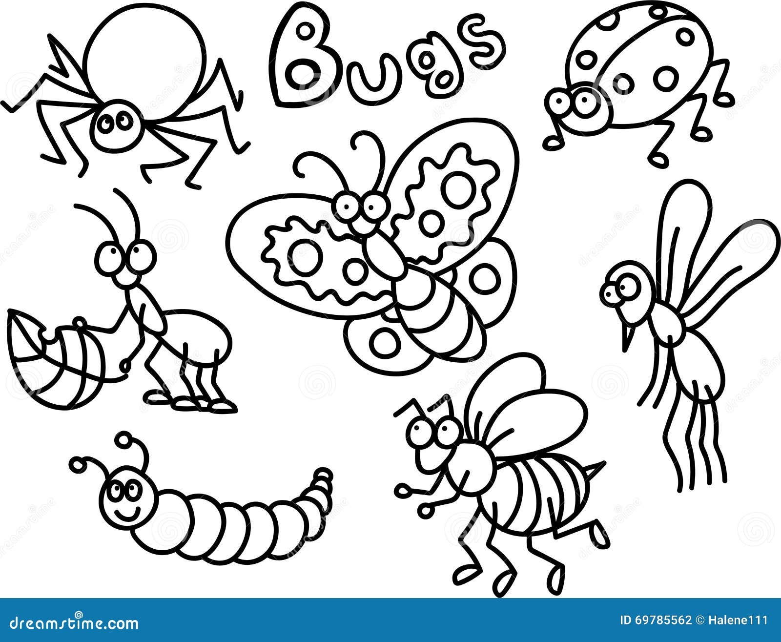 Cute Bug Coloring Pages Cute Bug Coloring Pages