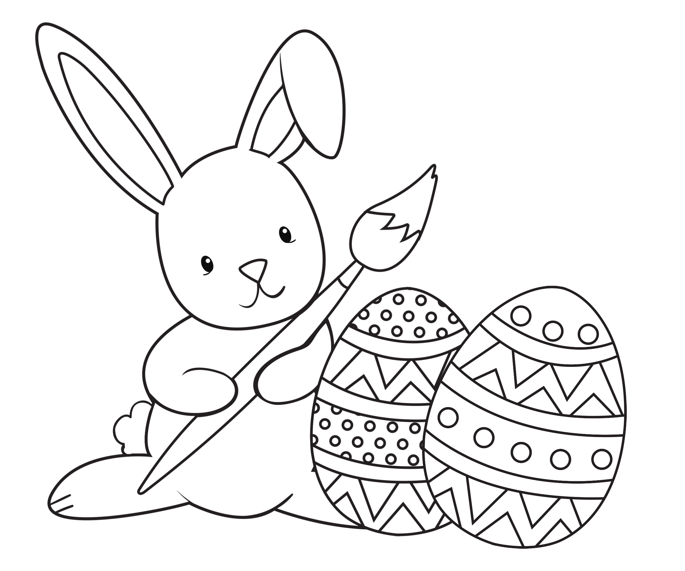 Cute Bunny Coloring Pages Printable Cute Bunny Coloring Pages Printable