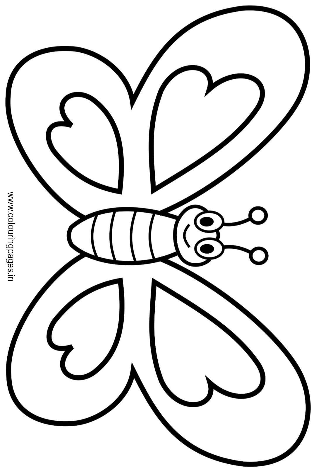 Cute Butterfly Coloring Pages Insect Coloring Pages Printable Flower