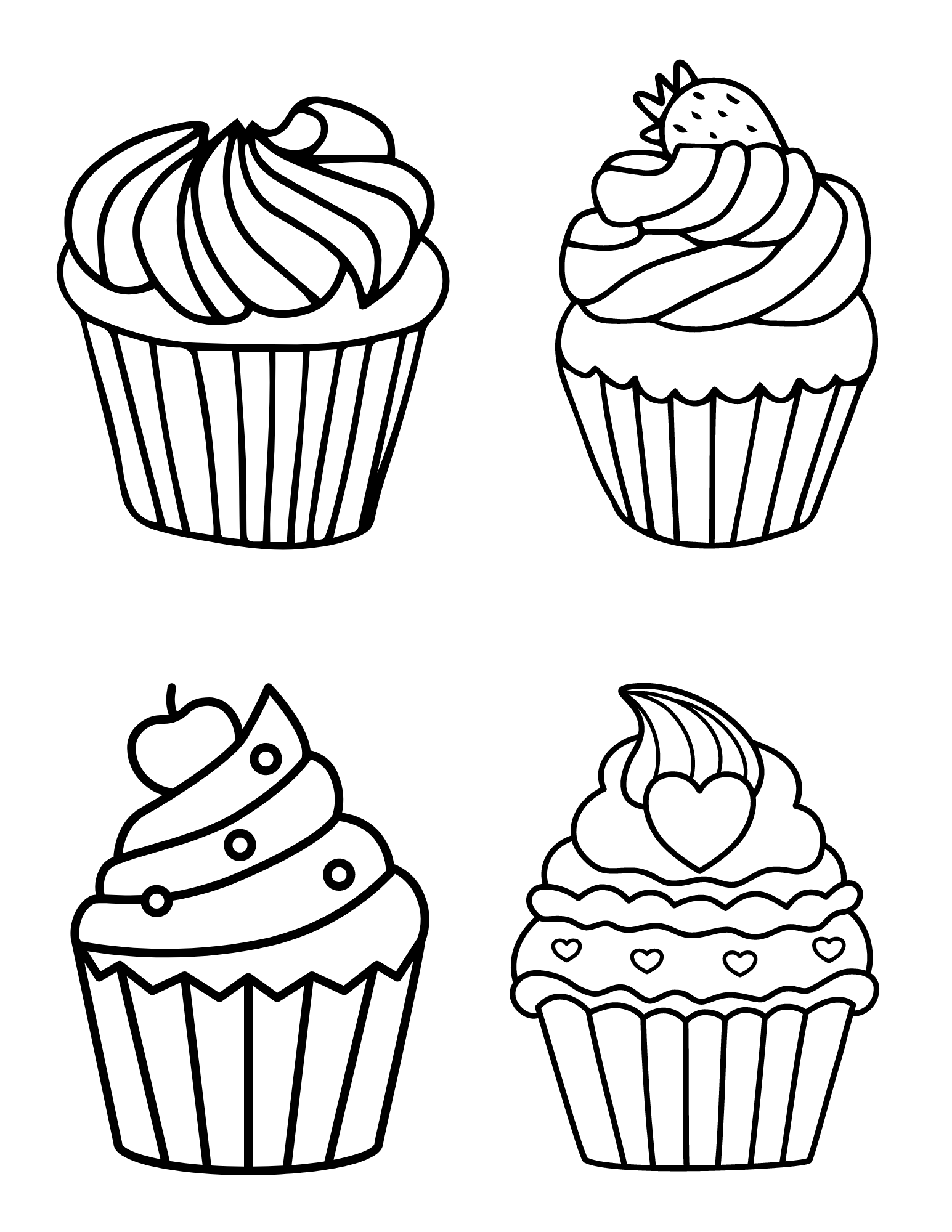 Cute Cupcake Printable Coloring Pages Cute Cupcake Printable Coloring Pages