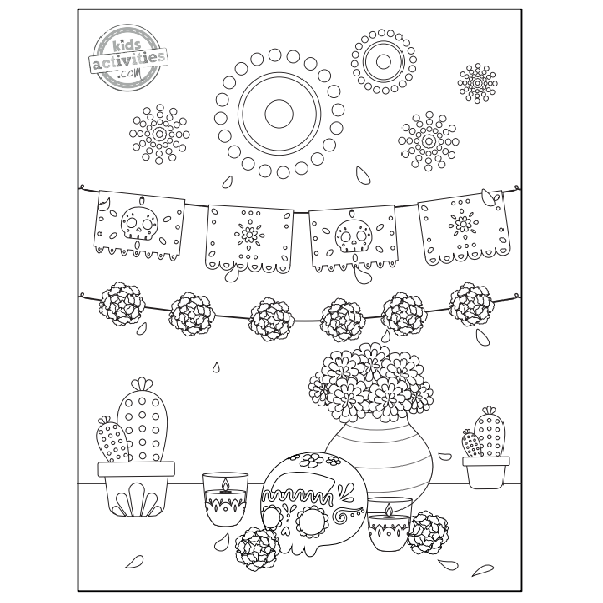 Cute Dia De Los Muertos Coloring Pages Cute Dia De Los Muertos Coloring Pages