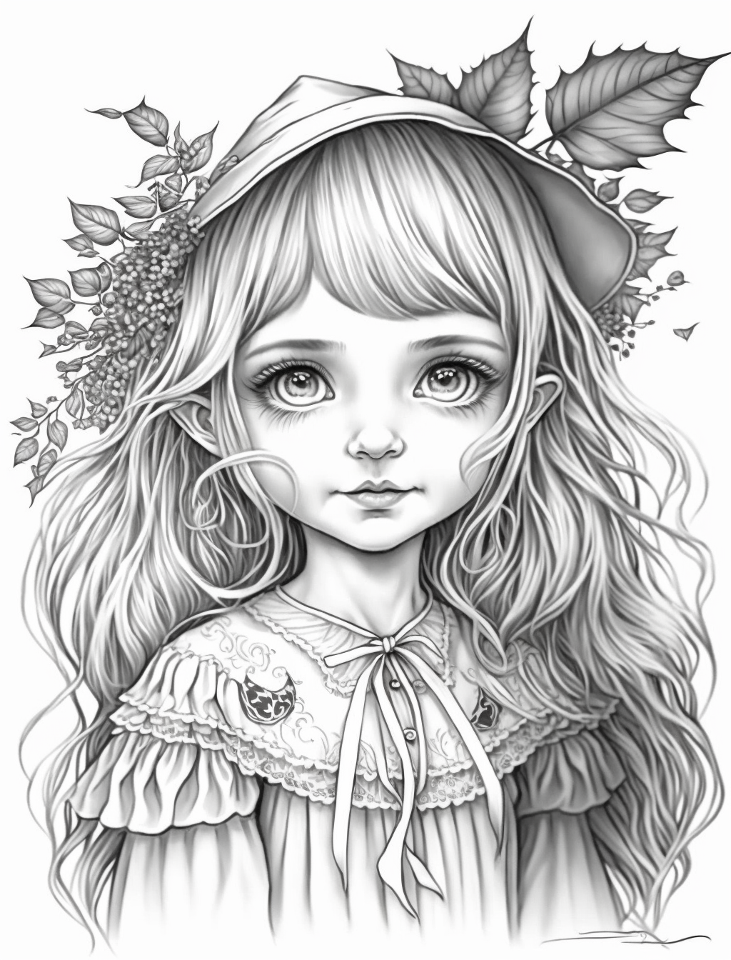 Cute Druid Girls Coloring Pages For Kids And Adults Coloring Pages Cute Druid Girls Coloring Pages For Kids And Adults Coloring Pages