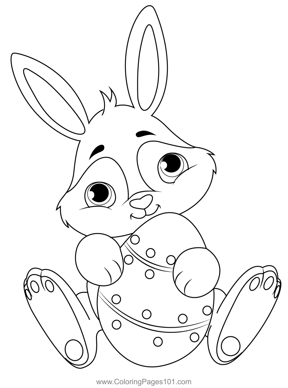 Printable Coloring Pages Easter Bunny