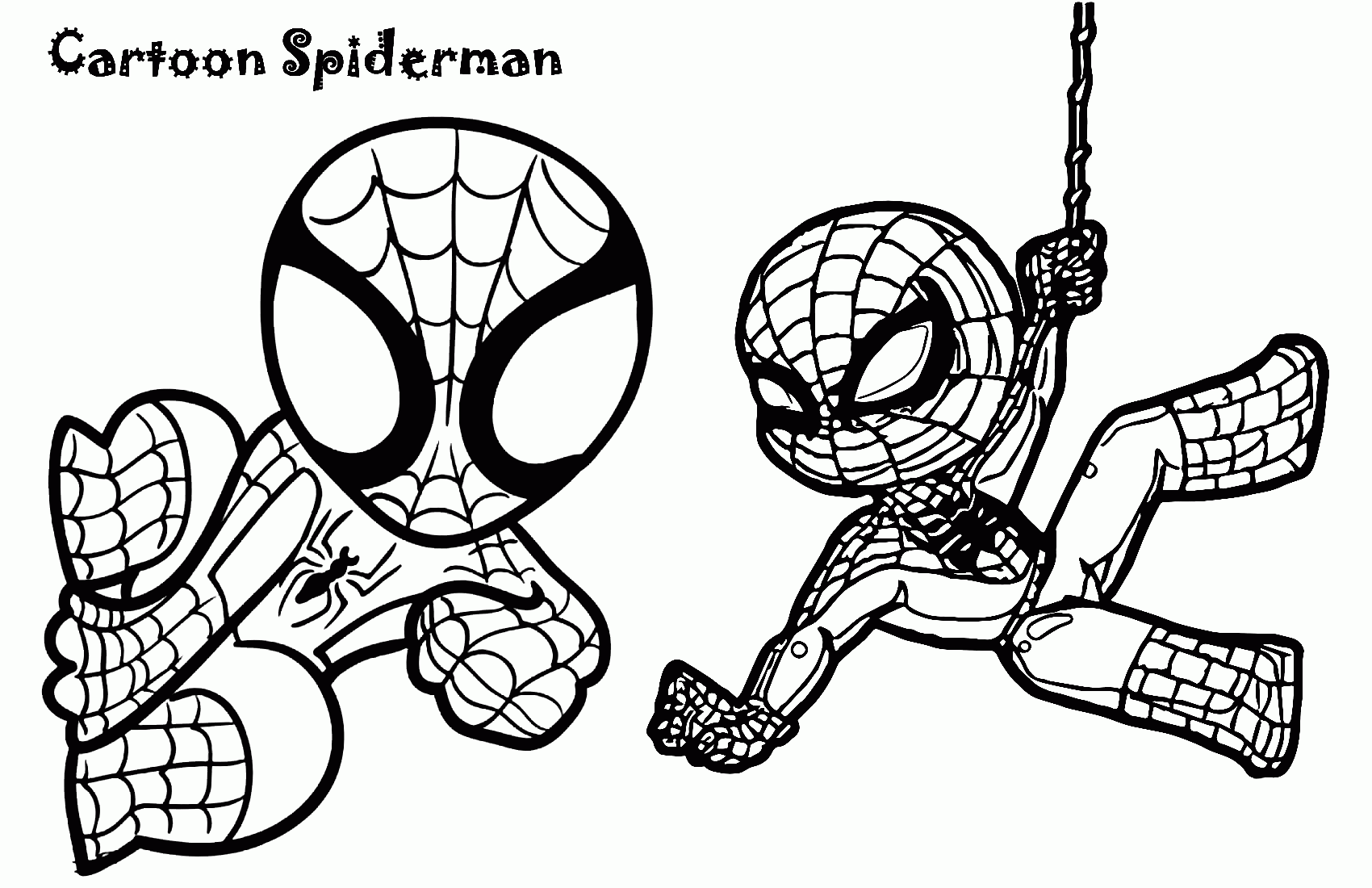 Cute Easy Spiderman Coloring Pages Printable PDF Printcolorcraft Cute Easy Spiderman Coloring Pages Printable PDF Printcolorcraft