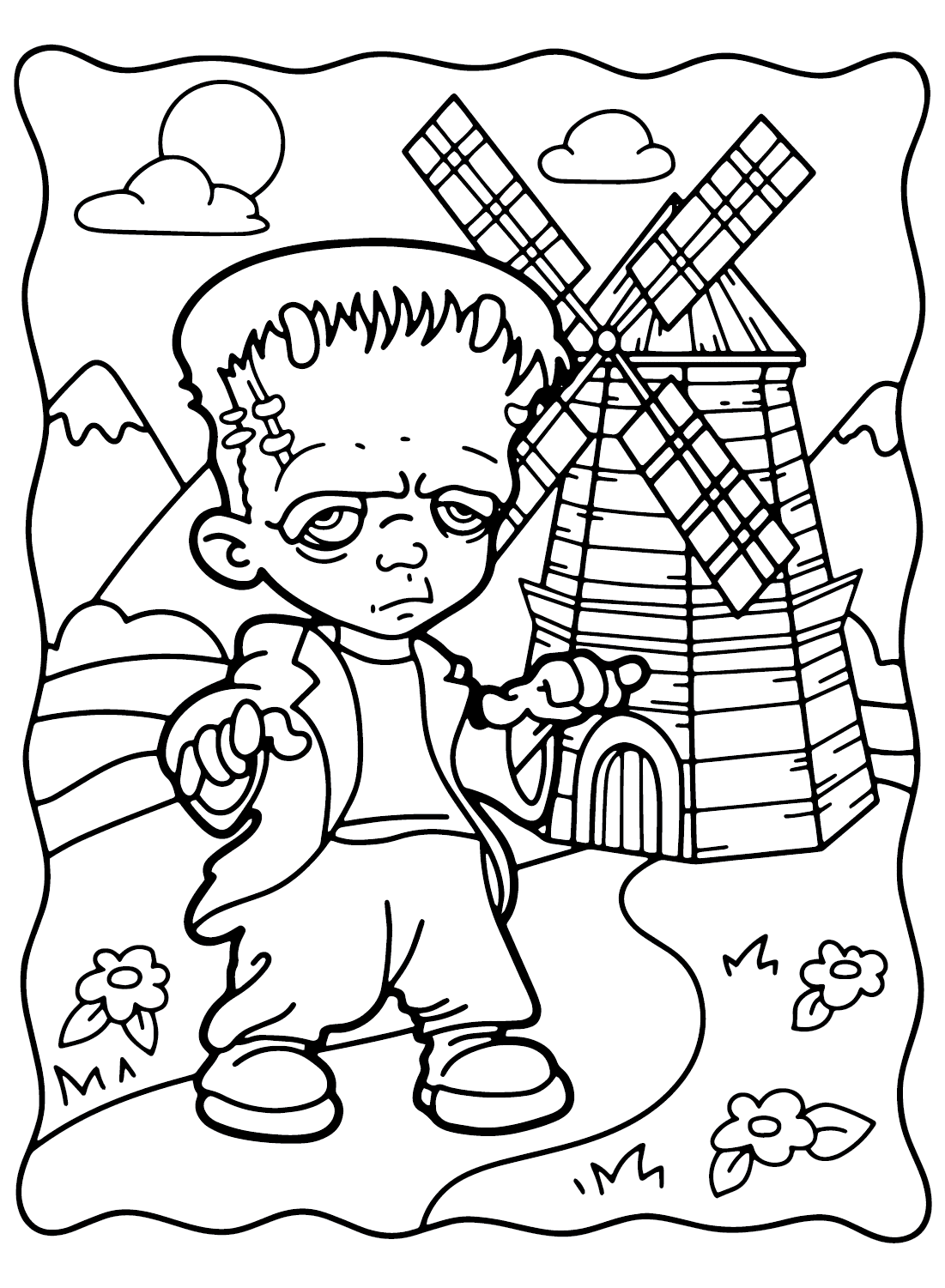 Cute Frankenstein Coloring Page Frankenstein Coloring Pages Cute Frankenstein Coloring Page Frankenstein Coloring Pages