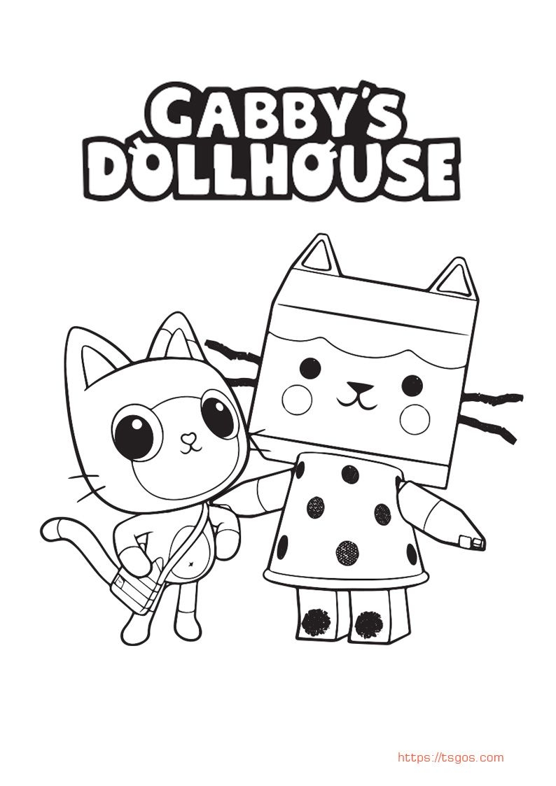 Free Printable Gabby'S Dollhouse Coloring Pages Free Printable Gabby'S Dollhouse Coloring Pages