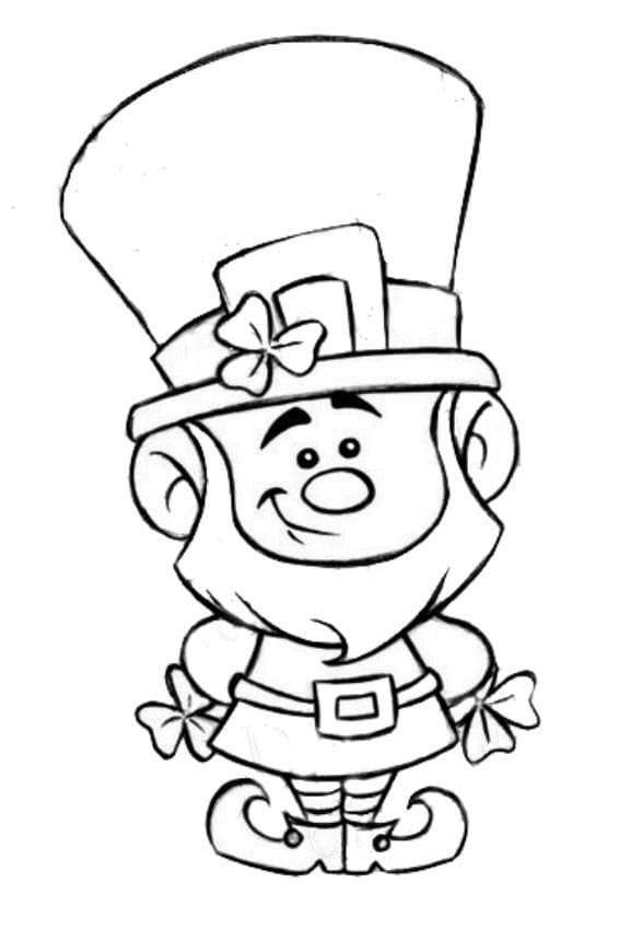 Cute Leprechaun Coloring Page Cute Leprechaun Coloring Page