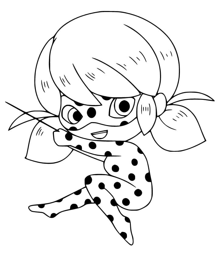Cute Miraculous Ladybug Coloring Page Free Printable Coloring Pages