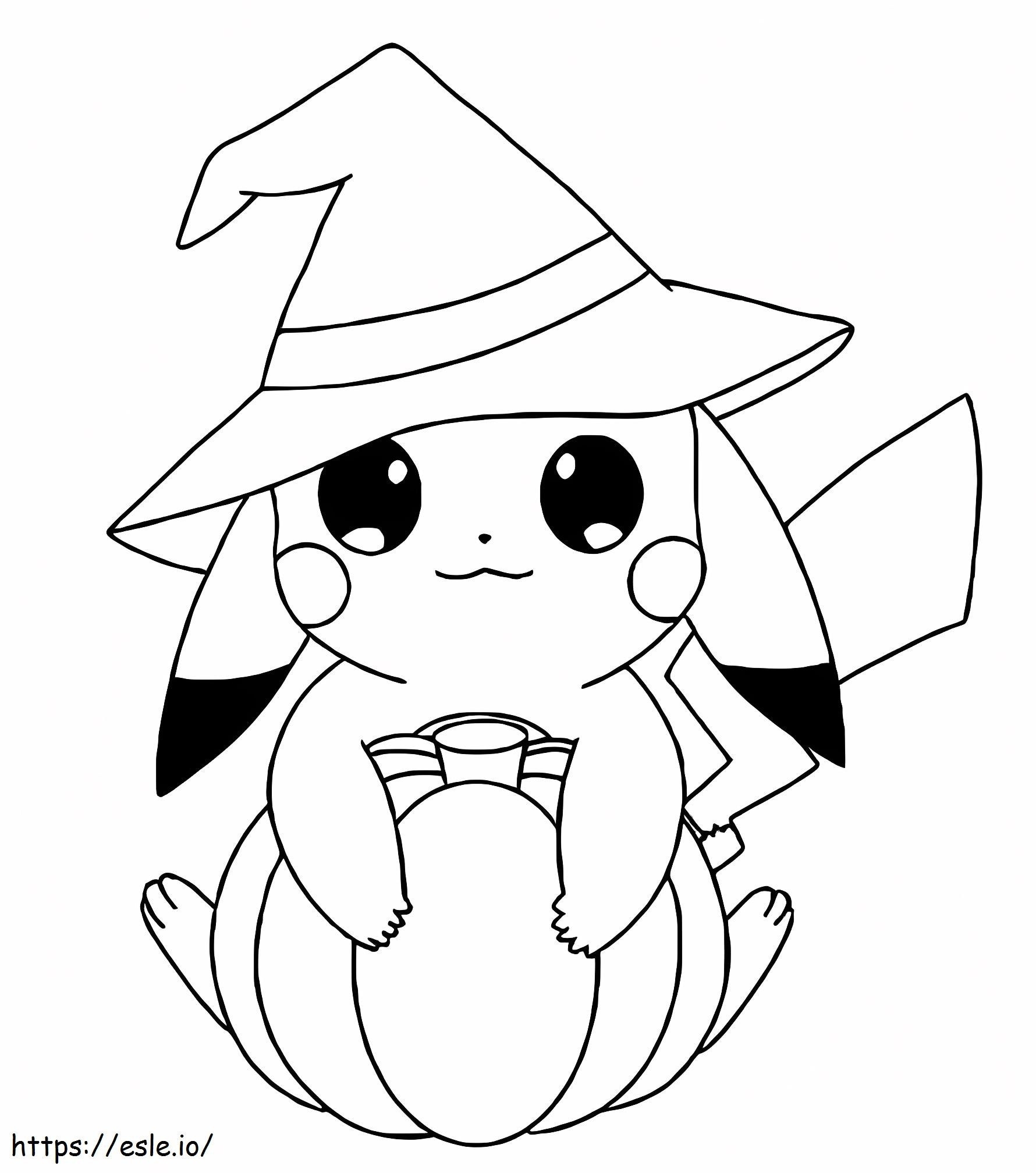 Cute Pikachu On Halloween Coloring Page Cute Pikachu On Halloween Coloring Page