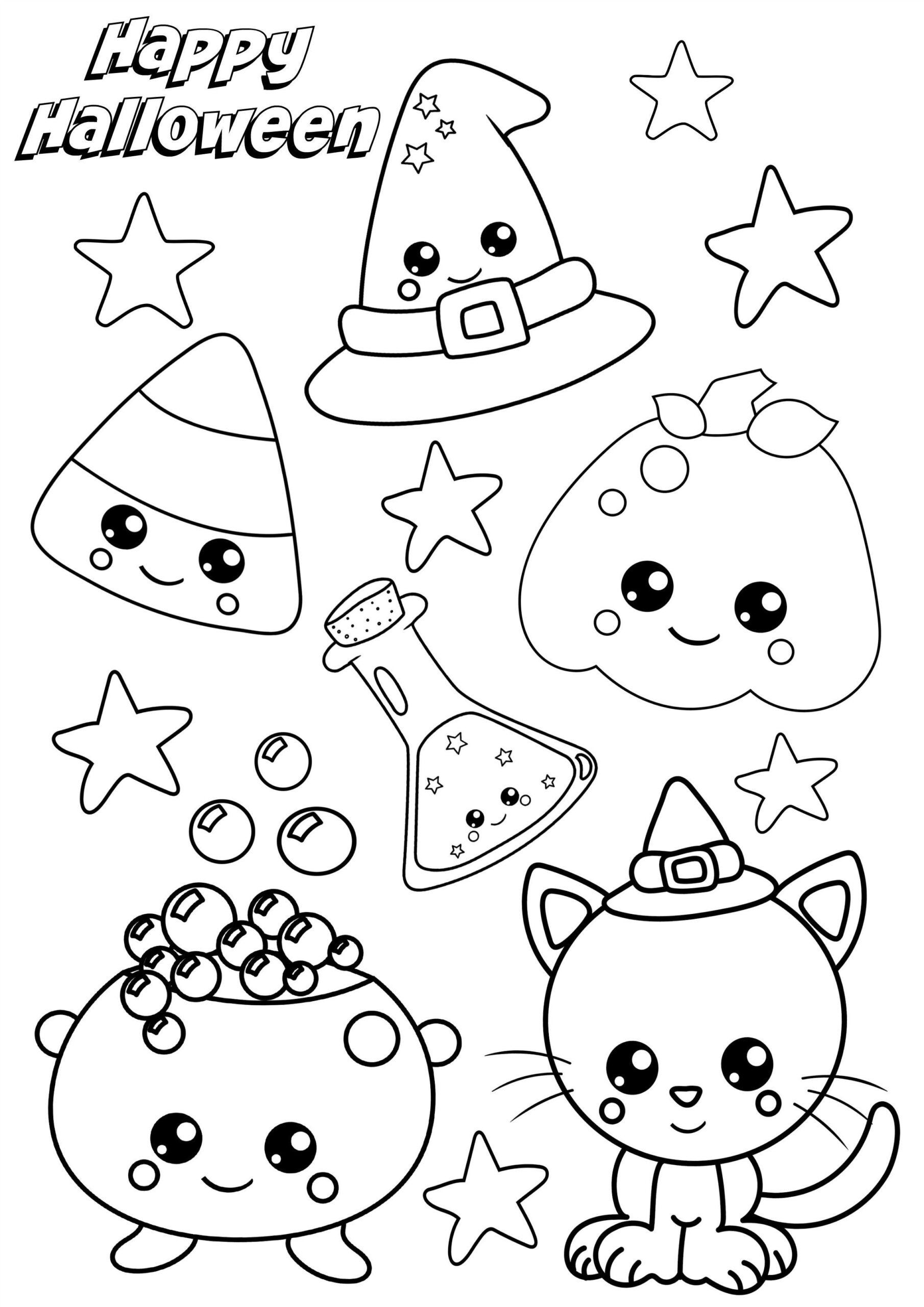 Cute Printable Halloween Coloring Pages Cute Printable Halloween Coloring Pages