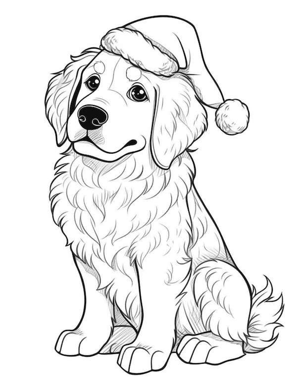 Free Printable Christmas Dog Coloring Pages Free Printable Christmas Dog Coloring Pages