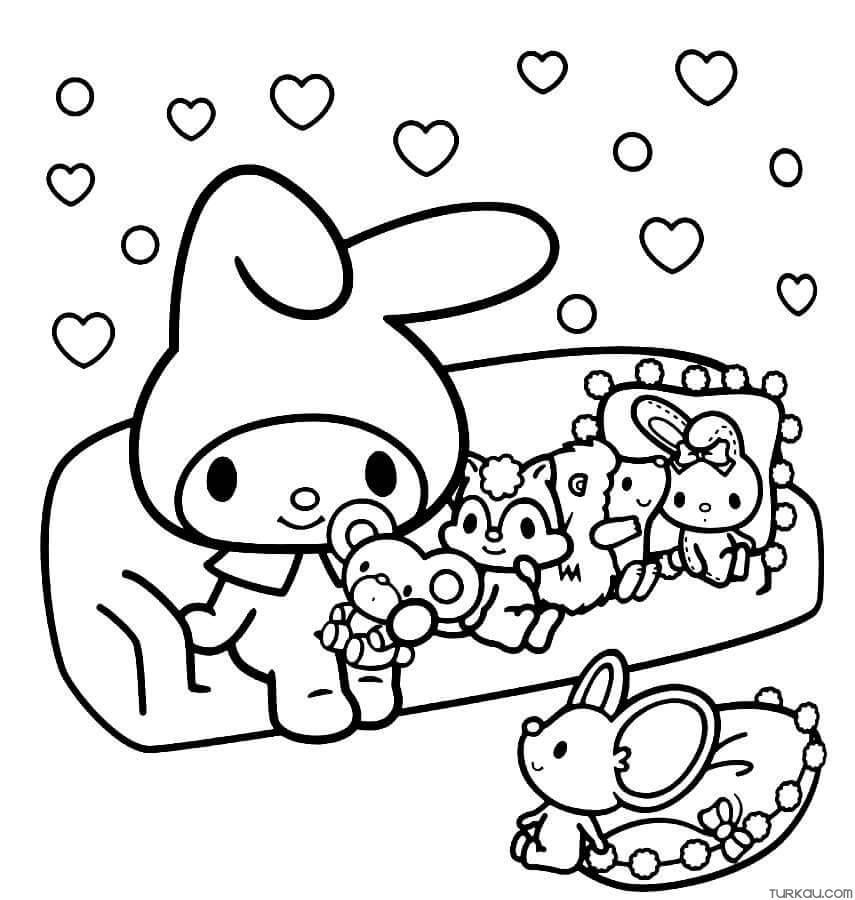 Cute Sanrio Coloring Page Turkau
