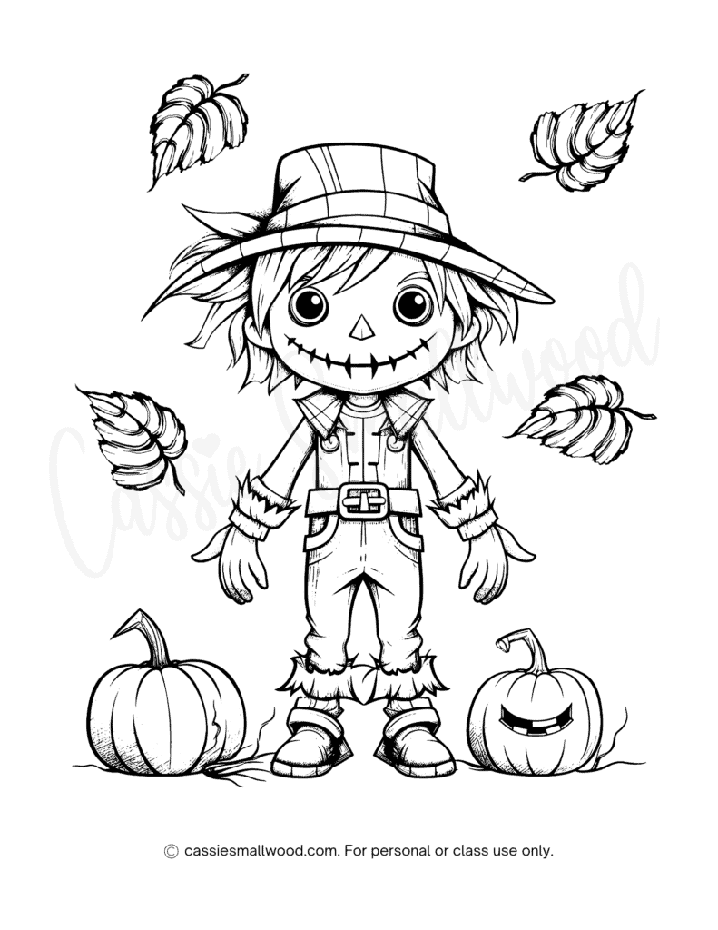 Cute Scarecrow Coloring Pages Cute Scarecrow Coloring Pages