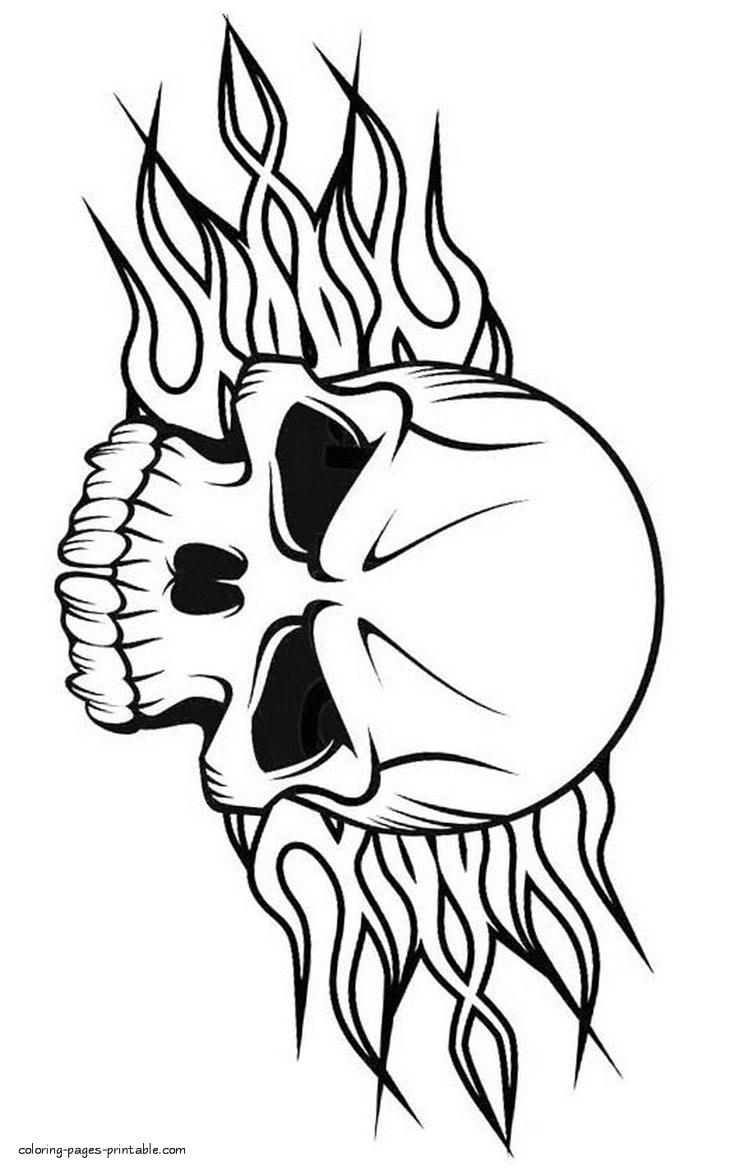 Cute Skulls Coloring Pages Cute Skulls Coloring Pages
