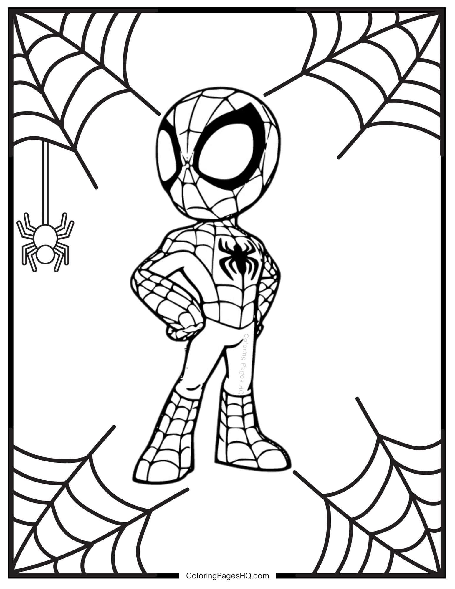 Cute Spidey Coloring Pages Free PDF Printables Coloring Pages HQ