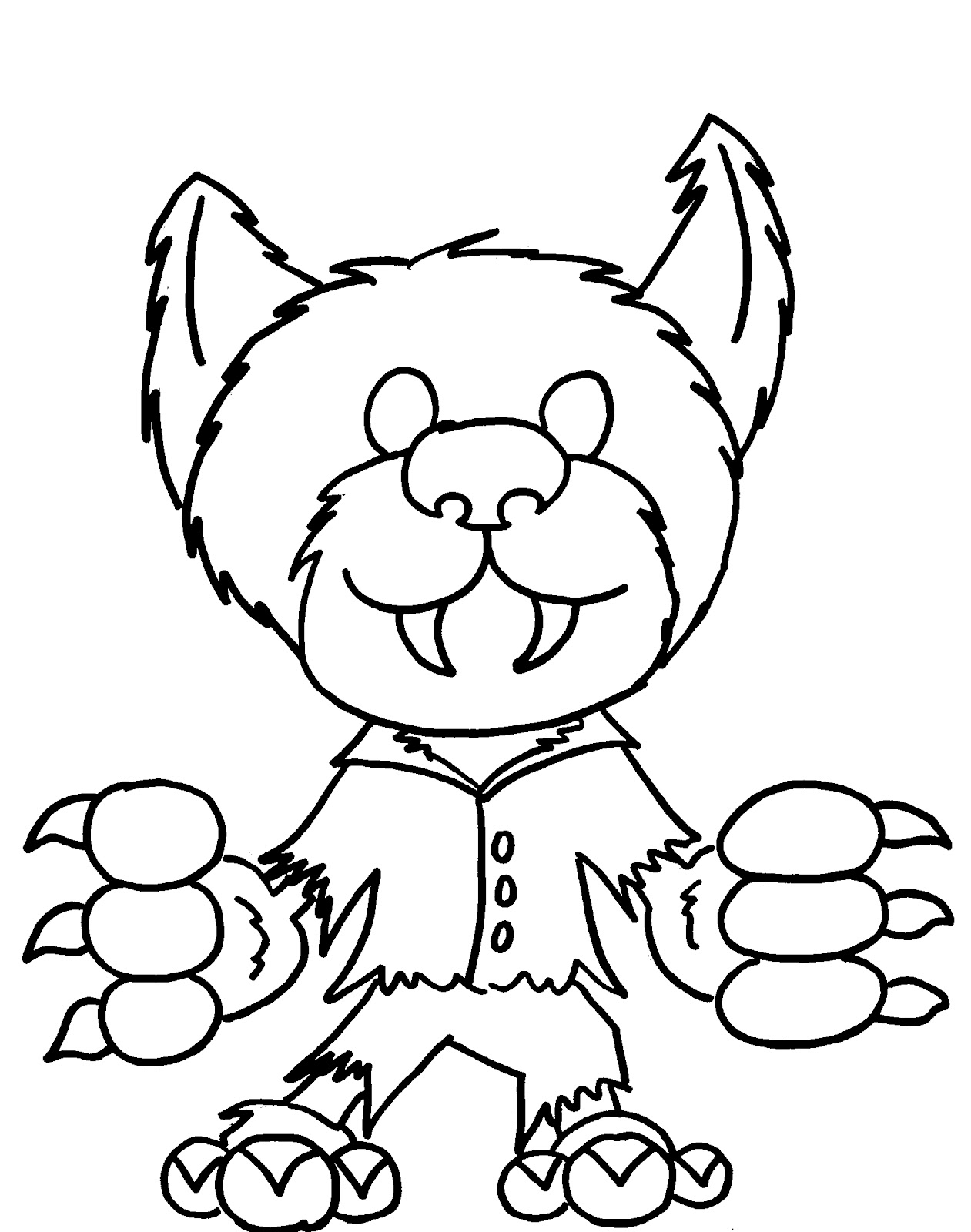 Cute Werewolf Coloring Page Free Printable Coloring Pages For Kids Cute Werewolf Coloring Page Free Printable Coloring Pages For Kids