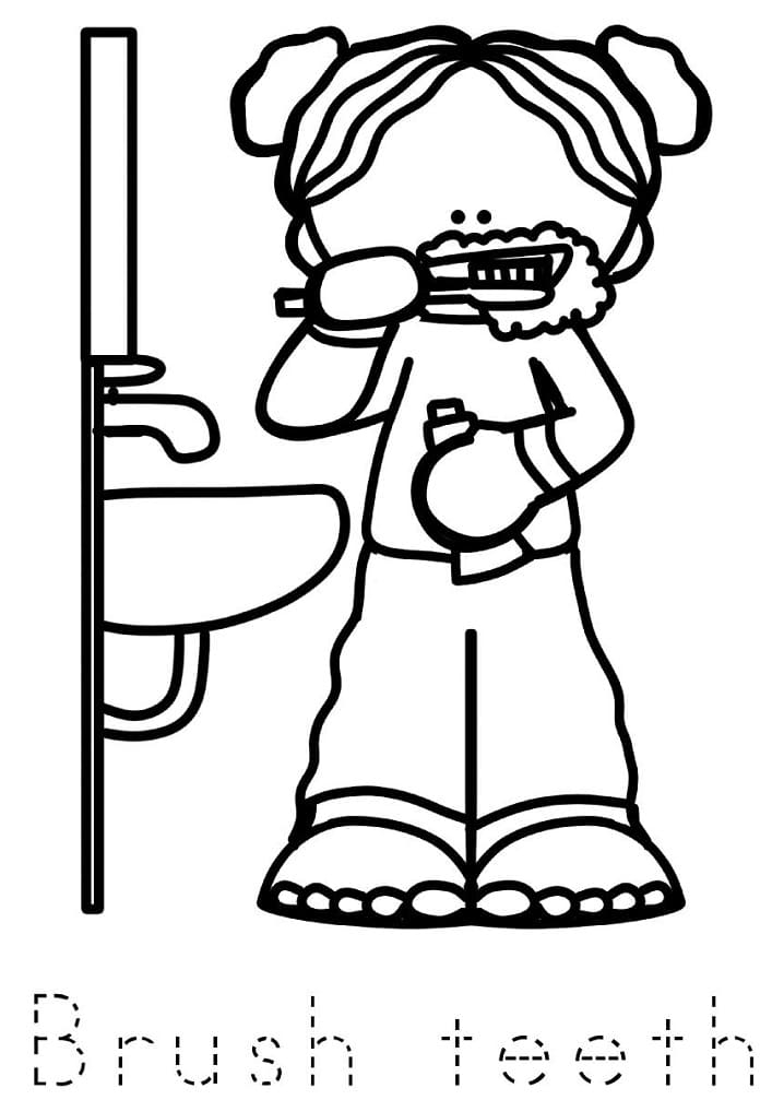 Daily Routine Coloring Pages Free Printable Coloring Pages For Kids