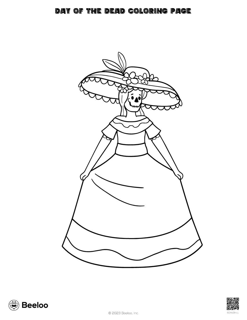Day Of The Dead Coloring Page Beeloo Printable Crafts And Activities Day Of The Dead Coloring Page Beeloo Printable Crafts And Activities