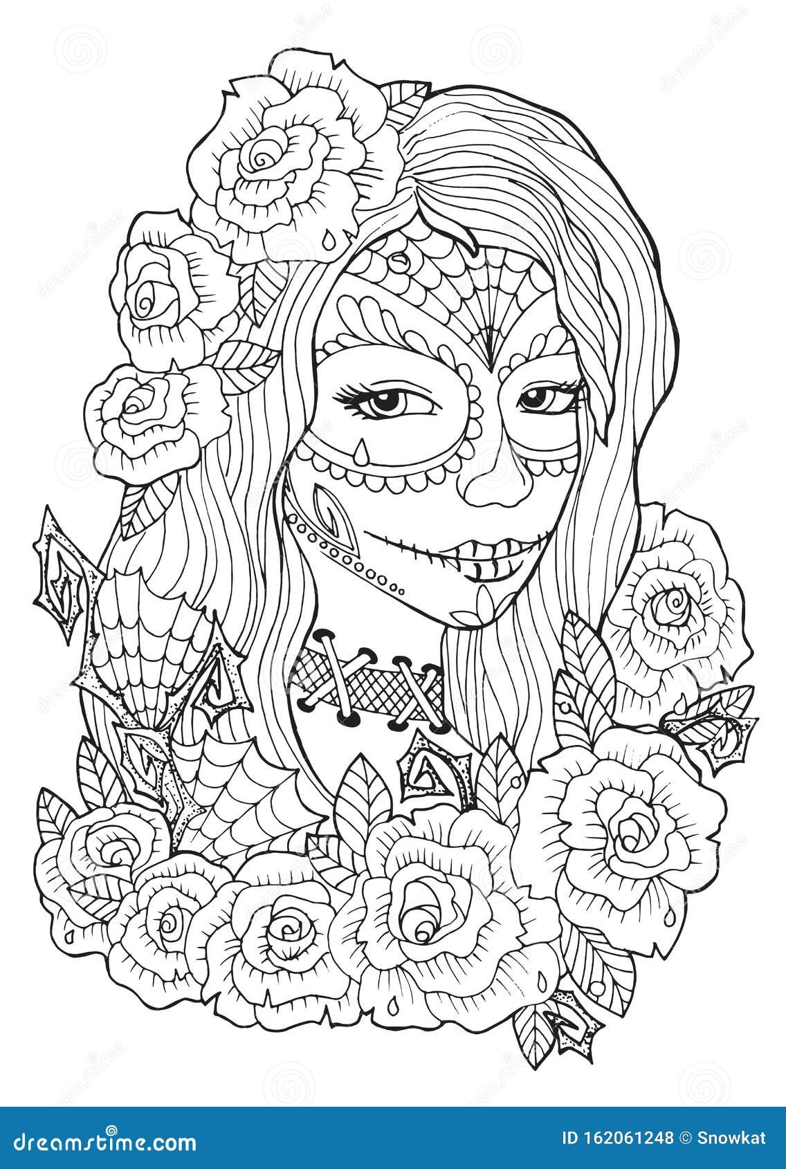Day Of The Dead Coloring Pages Printable Day Of The Dead Coloring Pages Printable