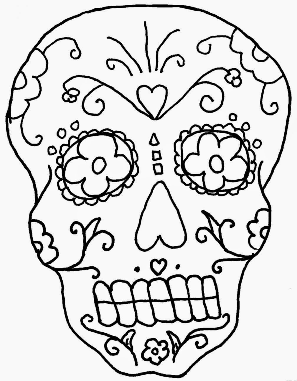 Day Of The Dead Skull Coloring Pages Printable Coloring Home Day Of The Dead Skull Coloring Pages Printable Coloring Home