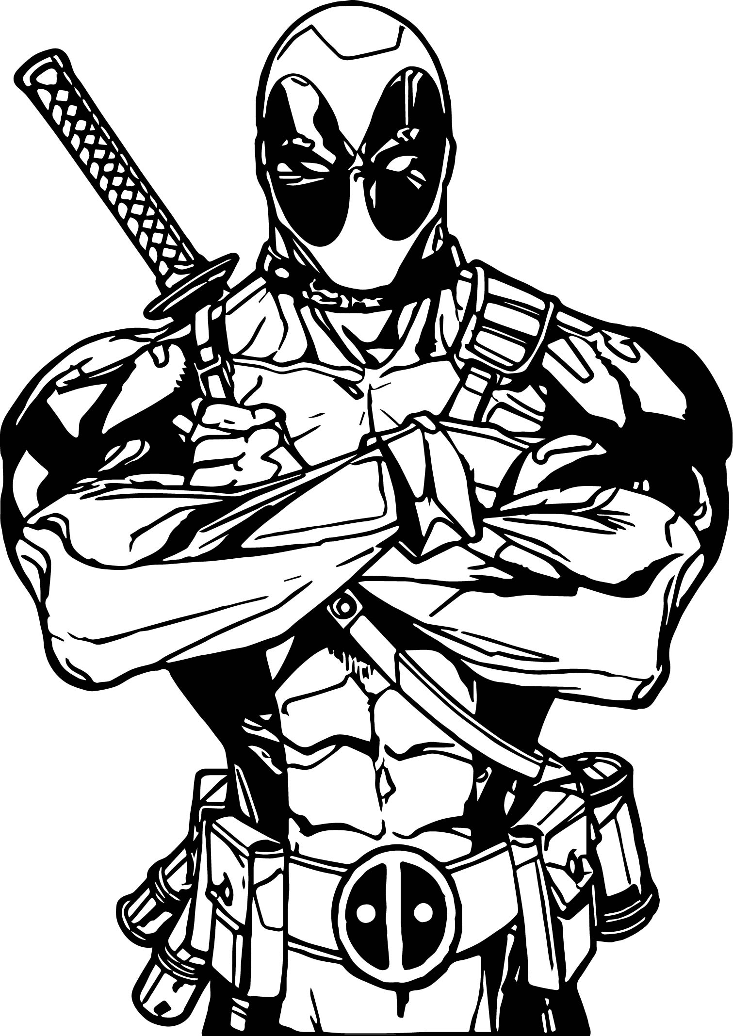Free Printable Deadpool Coloring Pages