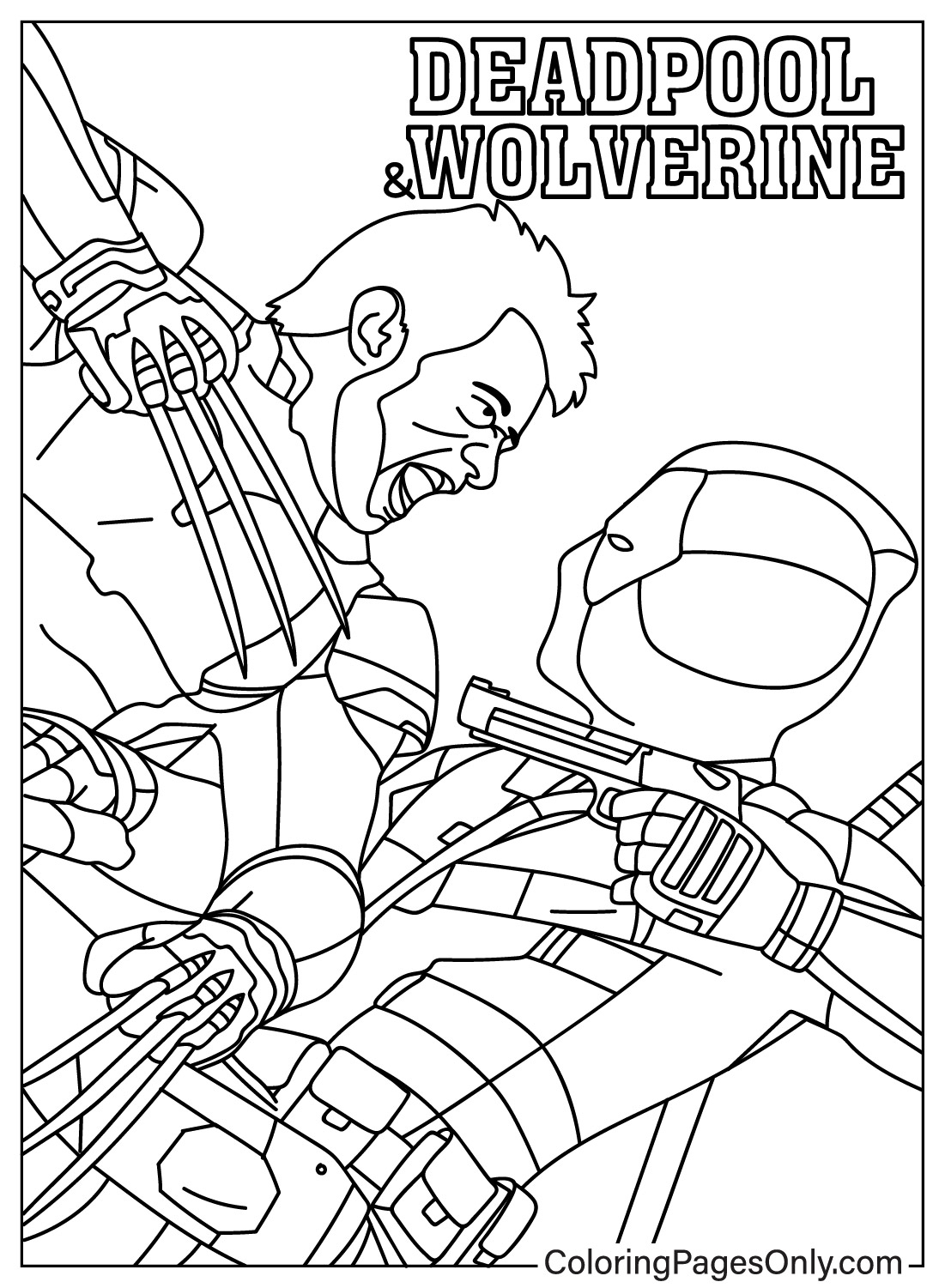 Deadpool Wolverine Poster Free Printable Coloring Pages Deadpool Wolverine Poster Free Printable Coloring Pages